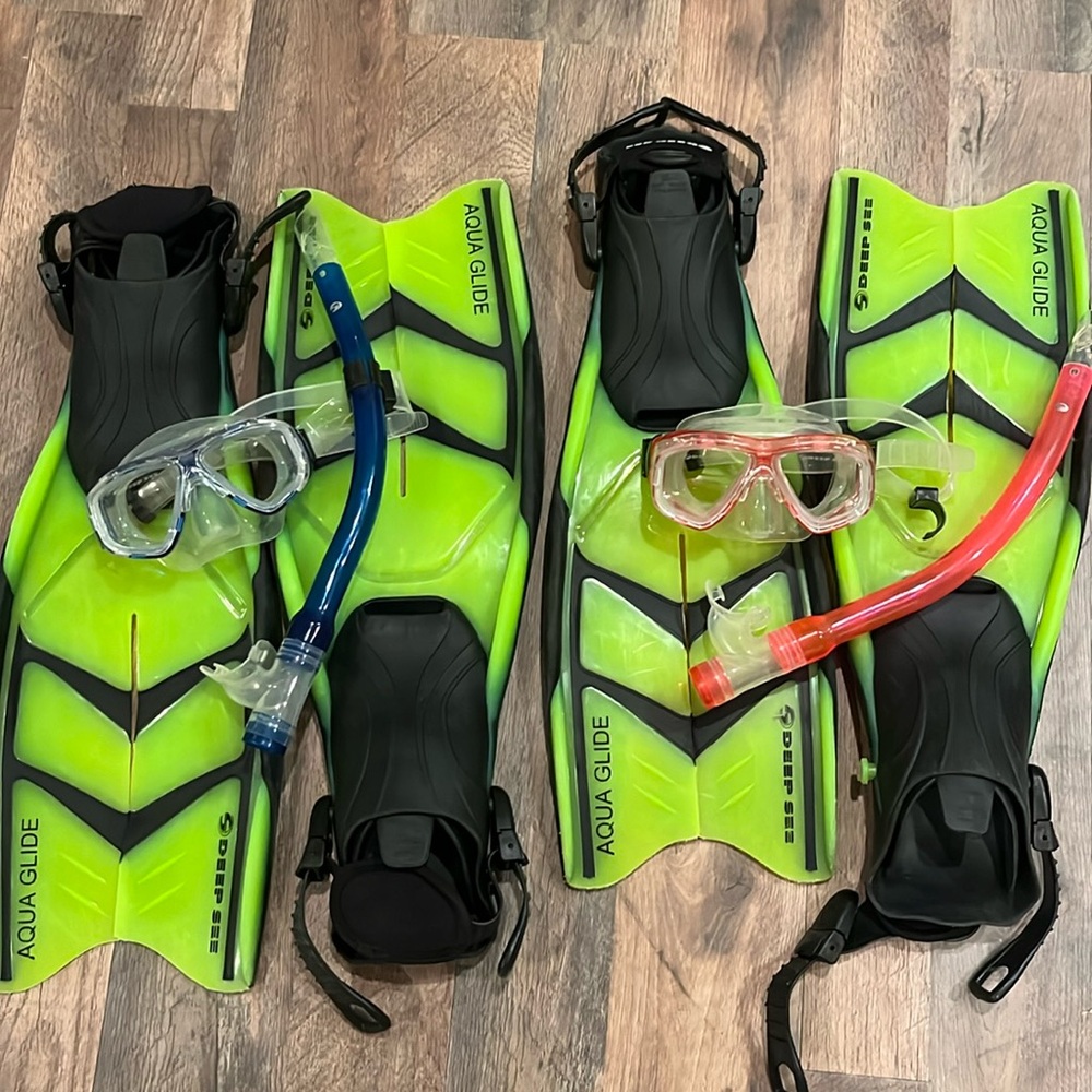 Deep Sea Aqua Glide Family Snorkel Set